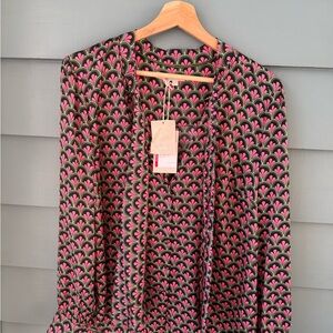 Stylish Navy, Green and Pink Women's Top